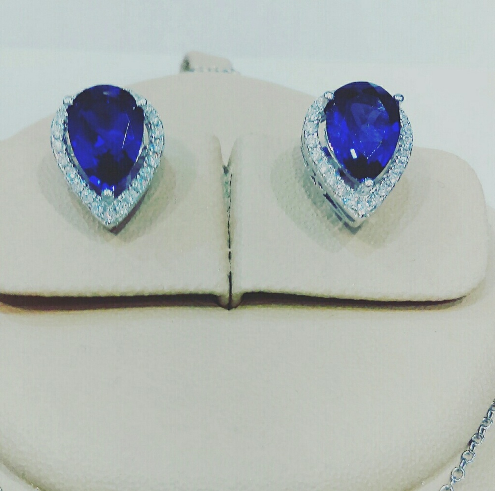 Sterling Silver Sapphire earrings