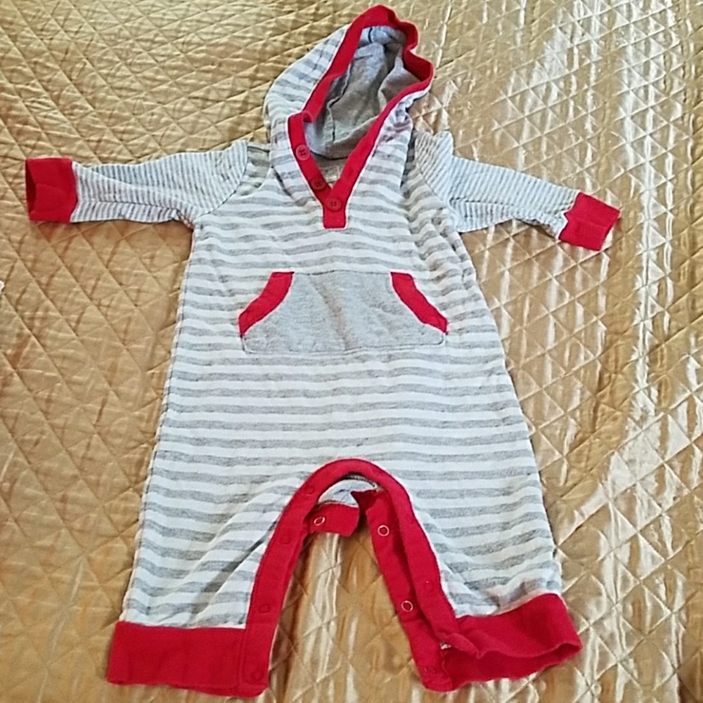Boys one piece hooded body suit