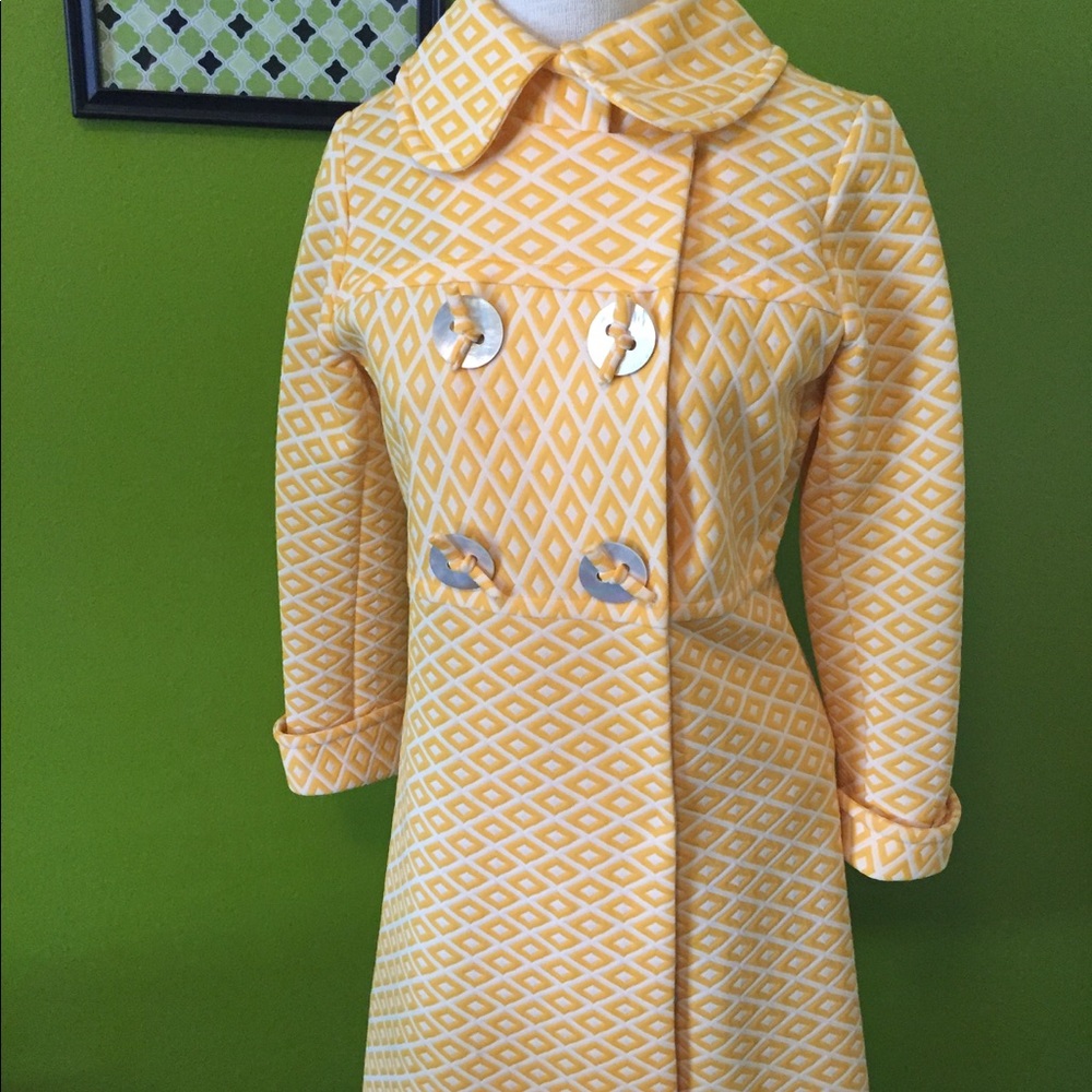 Kay Cantonwine Vintage Yellow Coat - Picture 1 of 6