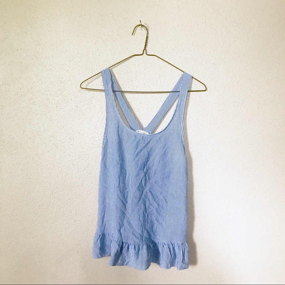 Francesca's Blue and White Tank