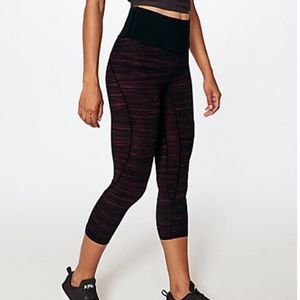 Lululemon Highrise Run The Day crop - size 10