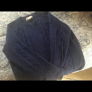 Navy Blue VINEYARD VINES Cable Knit Sweater Medium