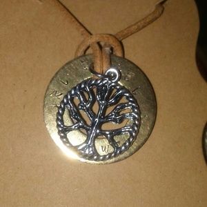 Family tree. Customize necklace leather bronze Family tree. Customize necklace leather bronze