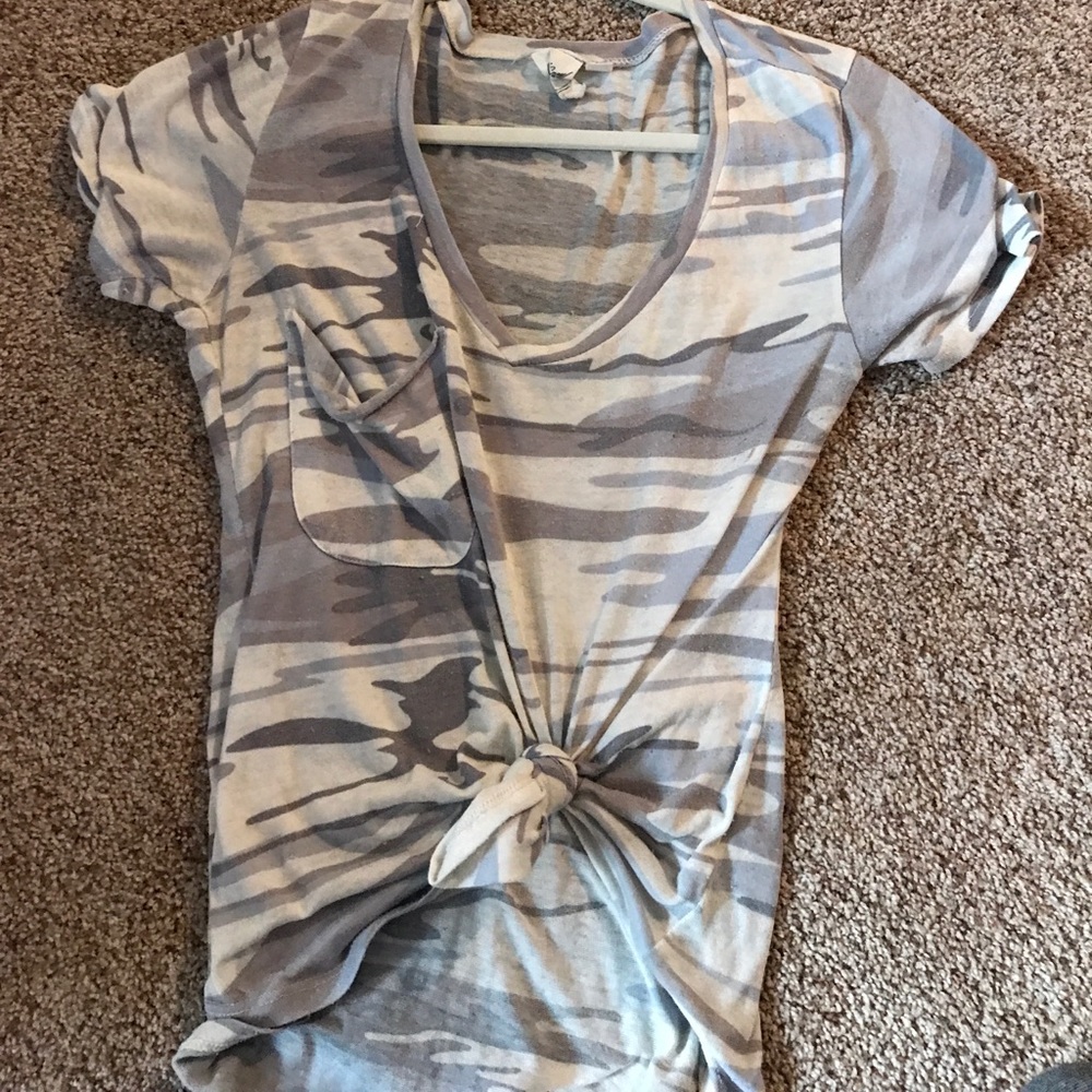 White crow camo top