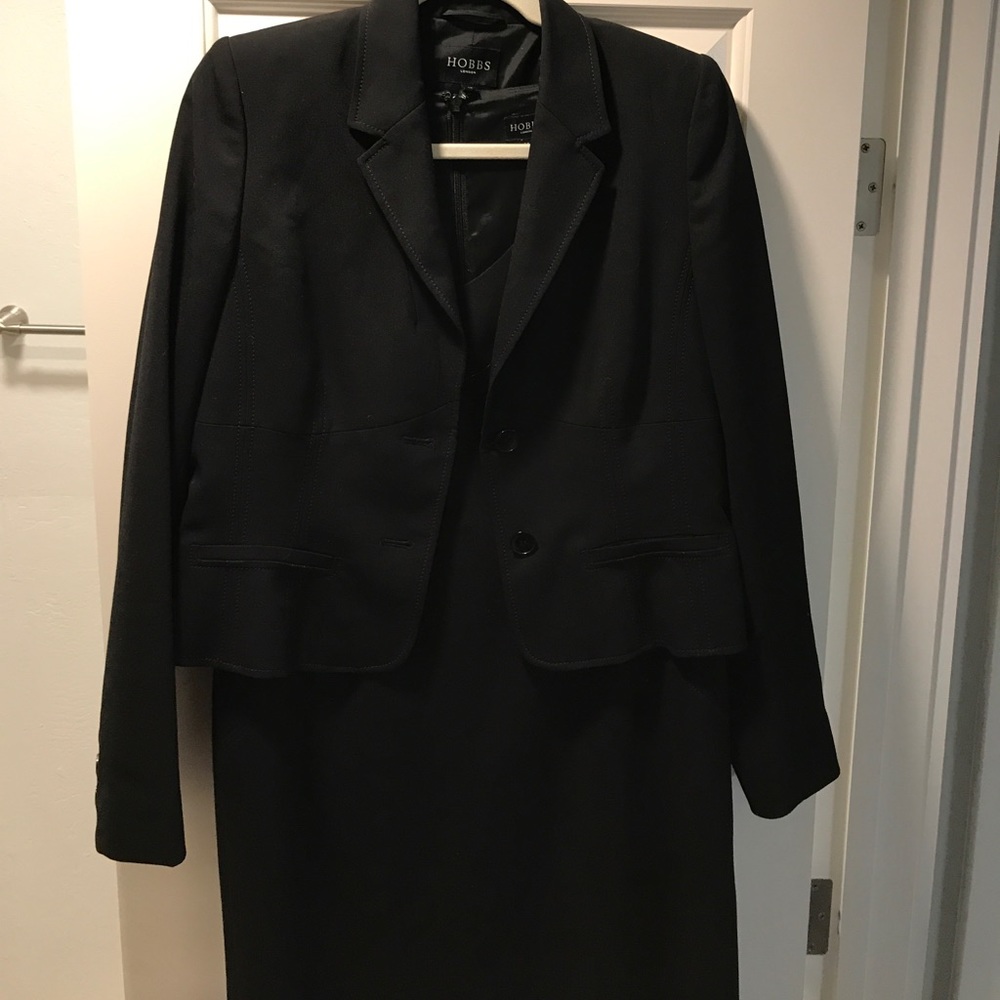 Hobbs black work dress (14UK) and blazer(12UK)