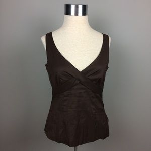 Trina Turn brown cross front tank top Trina Turn brown cross front tank top