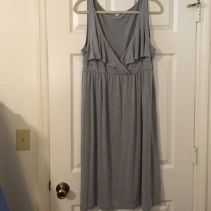 J.crew knit dress with ruffle detail