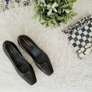 PRADA black leather pumps PRADA black leather pumps