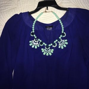 Bebe necklace, teal and dark blue Bebe necklace, teal and dark blue