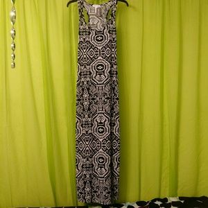 Trible scoop neck Maxi Dress with Racerback design