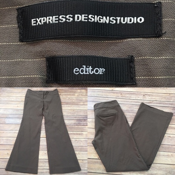 Express Pants - 🎒Sz 6 Express Editor Fit Pinstriped Dress Pants
