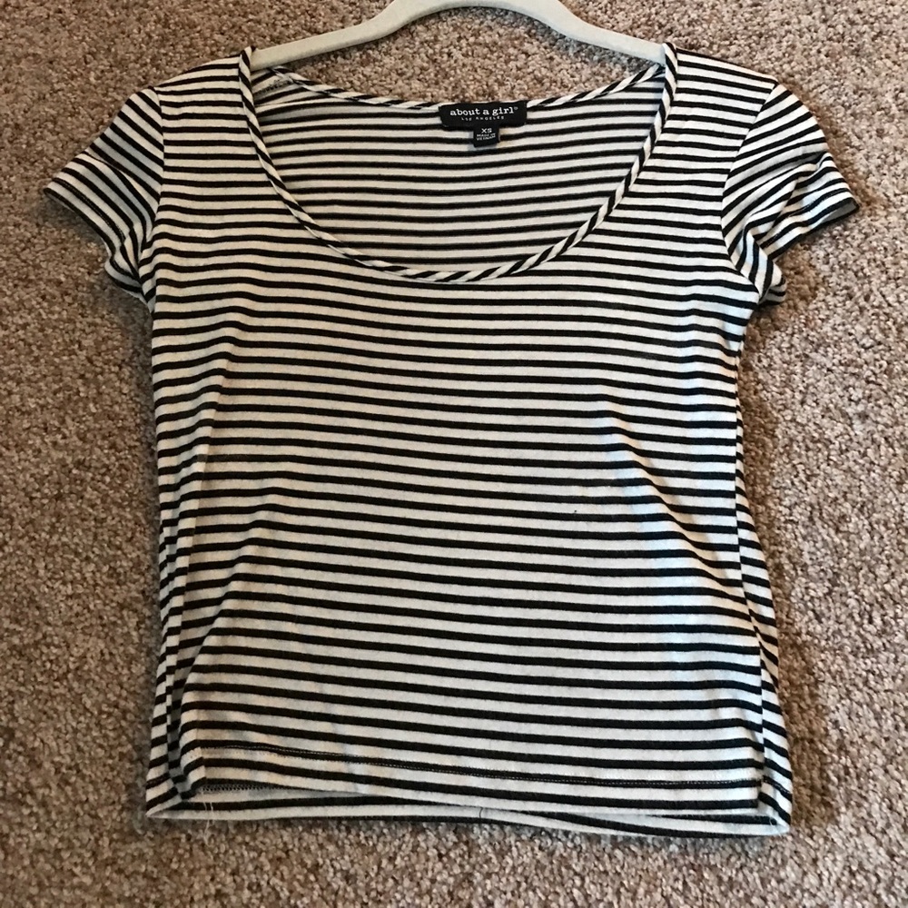 Striped cropped top