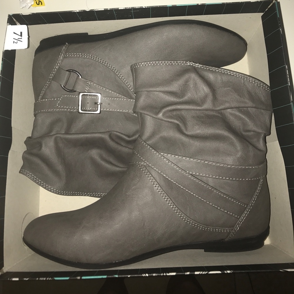 BRAND NEW Gray Booties SIZE 7.5