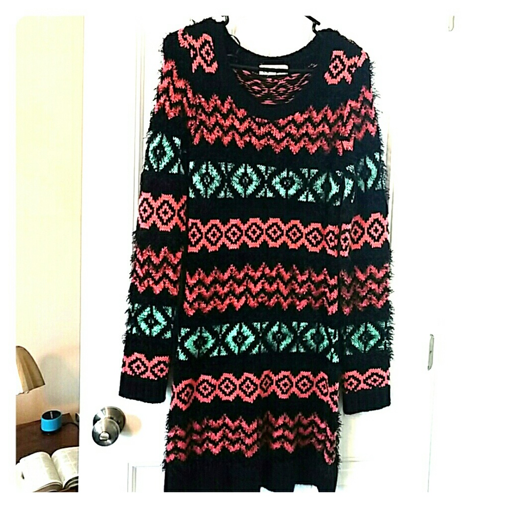 Printed Sweater Dress