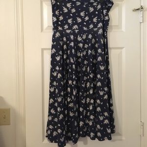Navy and cream Convertible Dress / Skirt