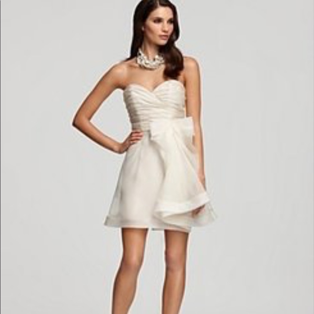 ABS Sweetheart Silk Ivory Dress Size 8