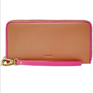 NEW FOSSIL EMMA LARGE ZIP CLUTCH WALLET NEW FOSSIL EMMA LARGE ZIP CLUTCH WALLET
