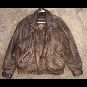 Adventure Bound Leather Aviator Jacket