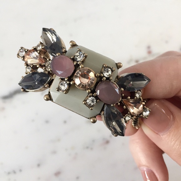 "Emeline" Bracelet || Gray Crystal Statement - Picture 2 of 9