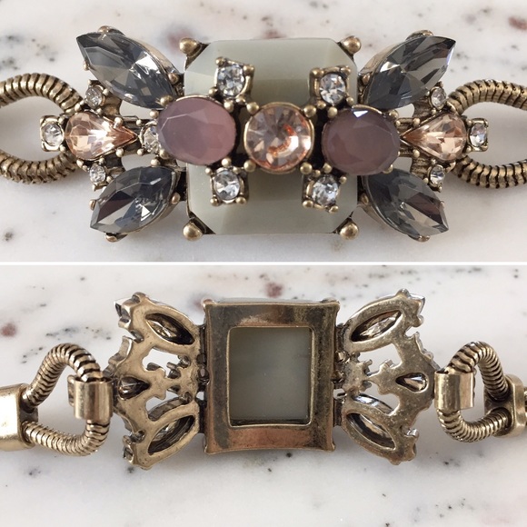 "Emeline" Bracelet || Gray Crystal Statement - Picture 4 of 9