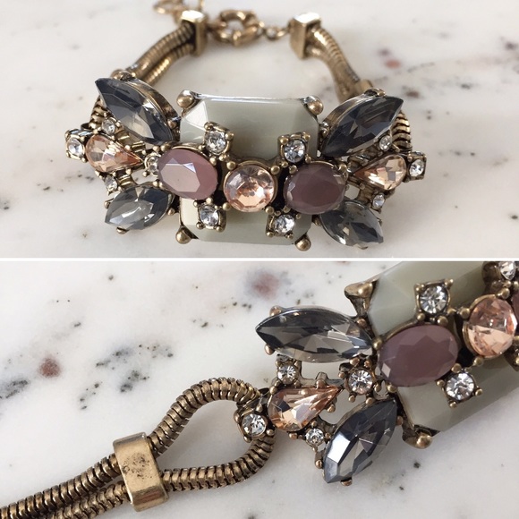 "Emeline" Bracelet || Gray Crystal Statement - Picture 5 of 9