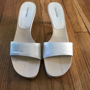 Calvin Klein Snakeskin Kitten Heels Calvin Klein Snakeskin Kitten Heels