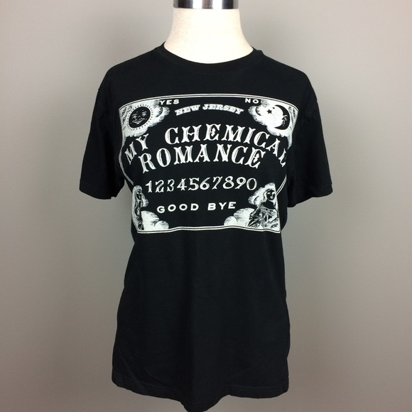 Tops - My Chemical Romance black and white band t-shirt