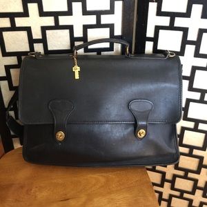 Vintage Jack George’s black leather briefcase Vintage Jack George’s black leather briefcase