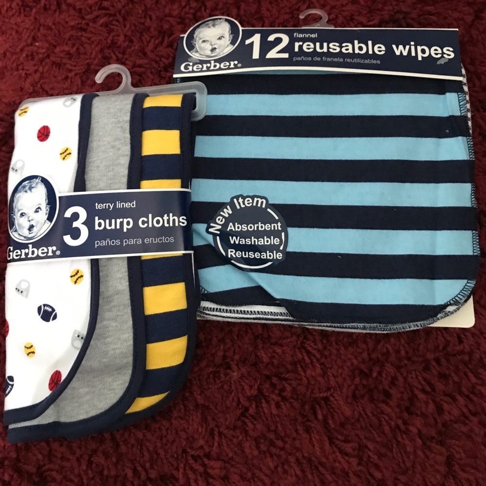 Brand new burp cloths