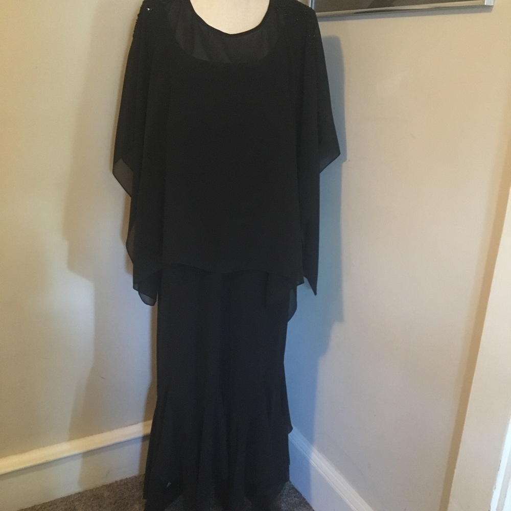 Beautiful Black Eva Blue Evening Gown