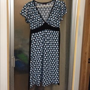 Black and blue dress