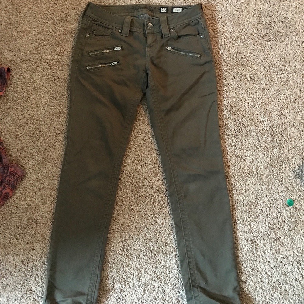 Miss me olive green skinny jeans