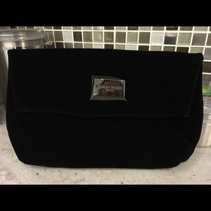 Giorgio Armani velvet cosmetic bag.