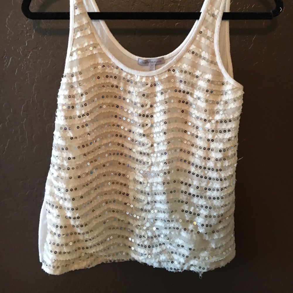 Super cute glitter tank top