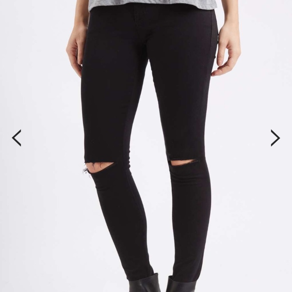 Top shop motto Leigh w/35  l30 black jeans