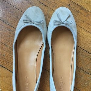 J Crew light gray suede ballet flats, 9 J Crew light gray suede ballet flats, 9