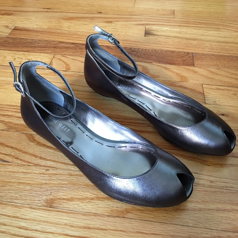 Nine West Peep Toe Flats