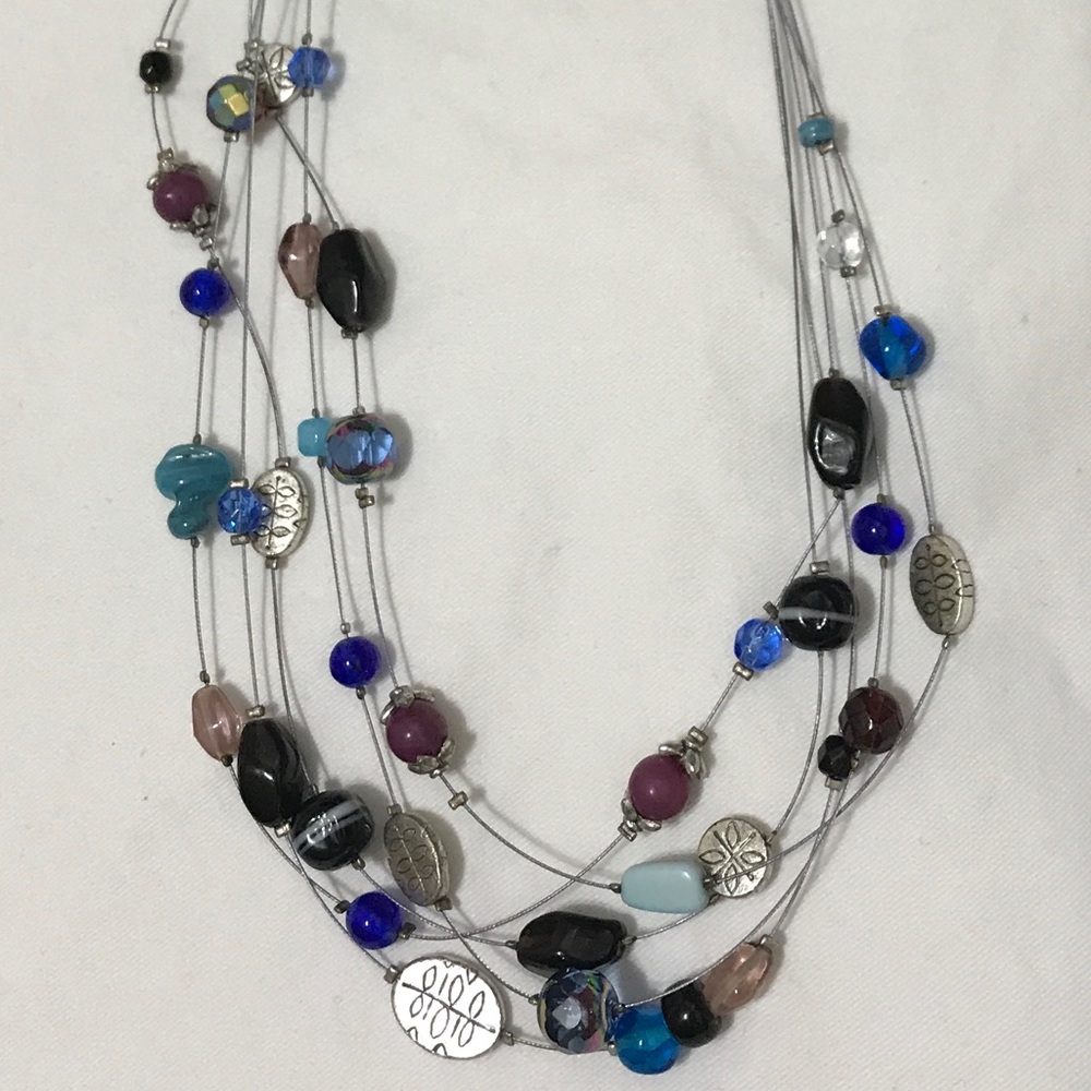 Lia Sophia multi-string beaded necklace