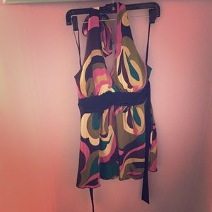 Halter top silk feel size large