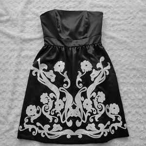 White House Black Market Strapless Black Dress