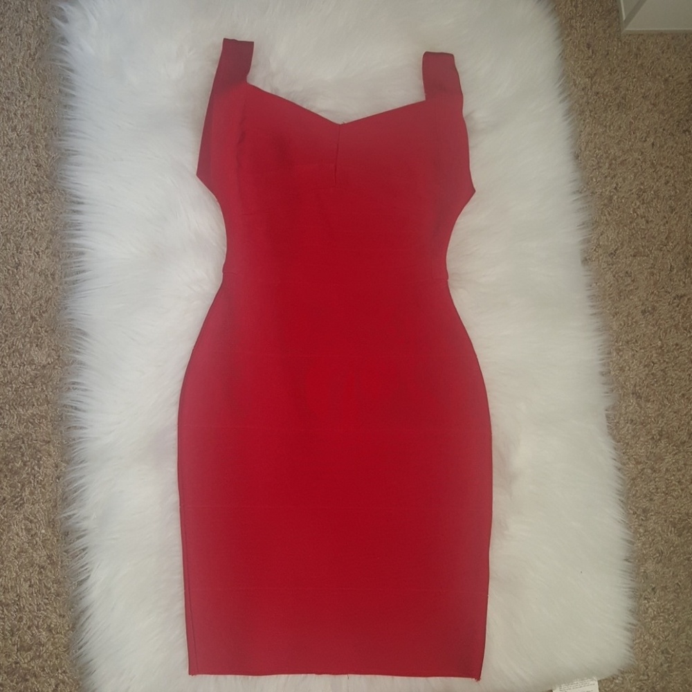 Red bandage dress