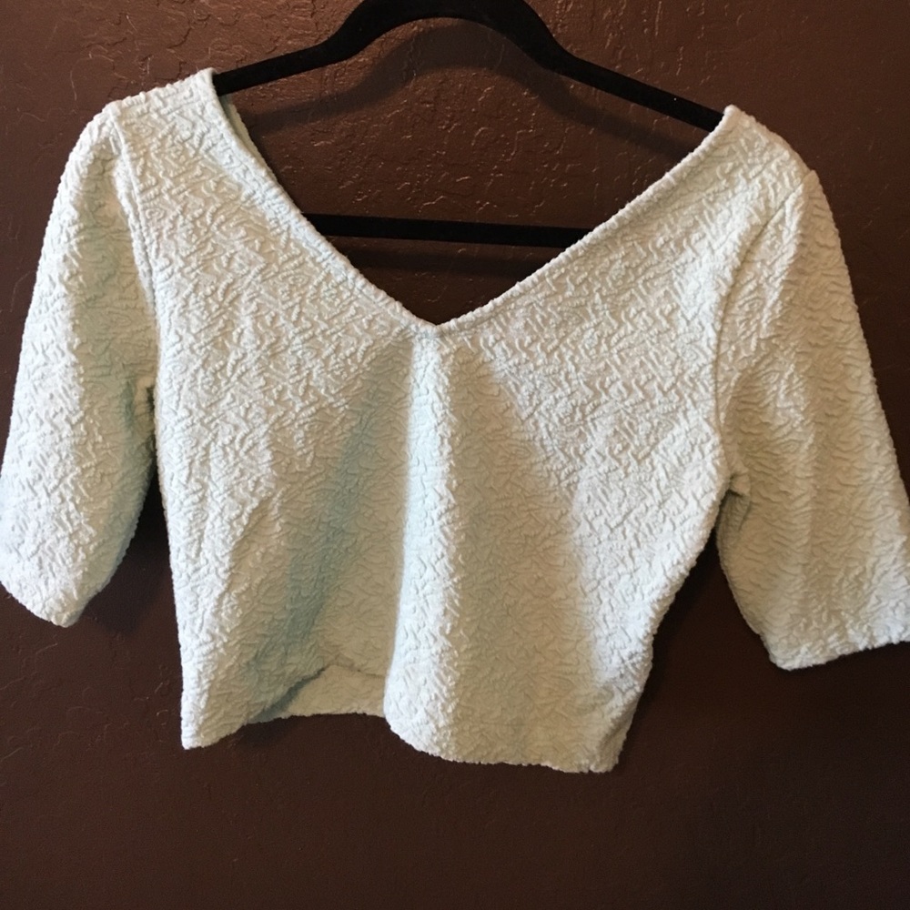 Mint green crop top