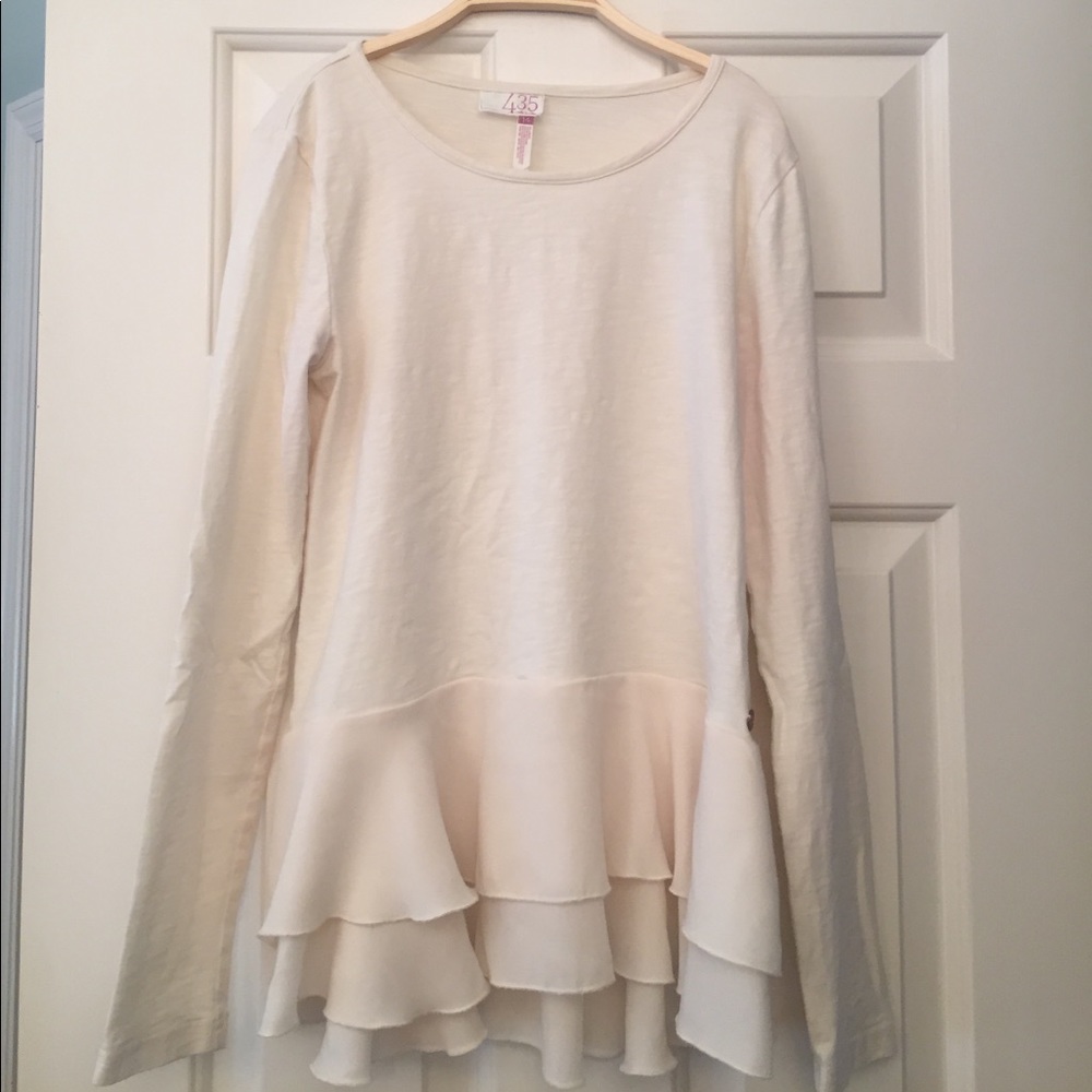 Matilda Jane Girls 435 Cream Long Sleeve, Sz 14