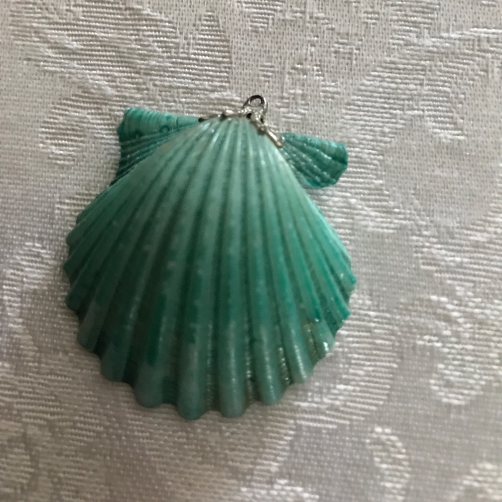 Turquoise Sea Shell Pendant