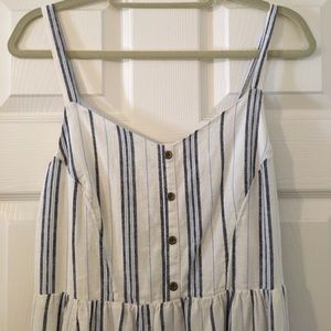Old Navy midi linen stripe dress