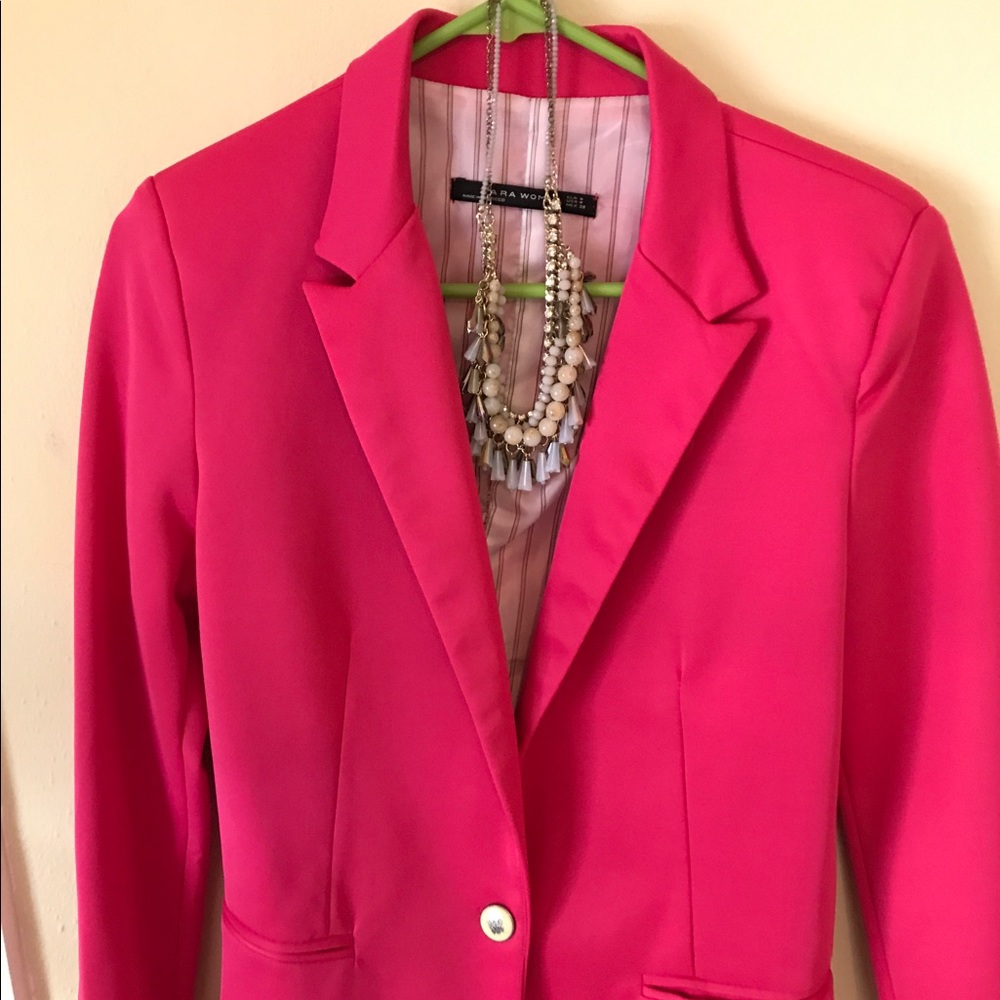 Perfectly Legal Hot Pink Blazer SZ M