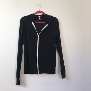 NEVER WORN black zip up hoodie