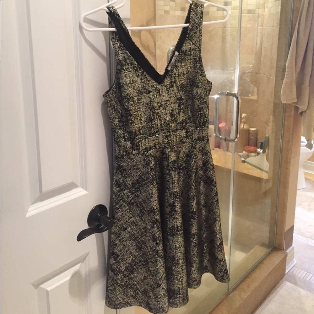 Black and gold dress
