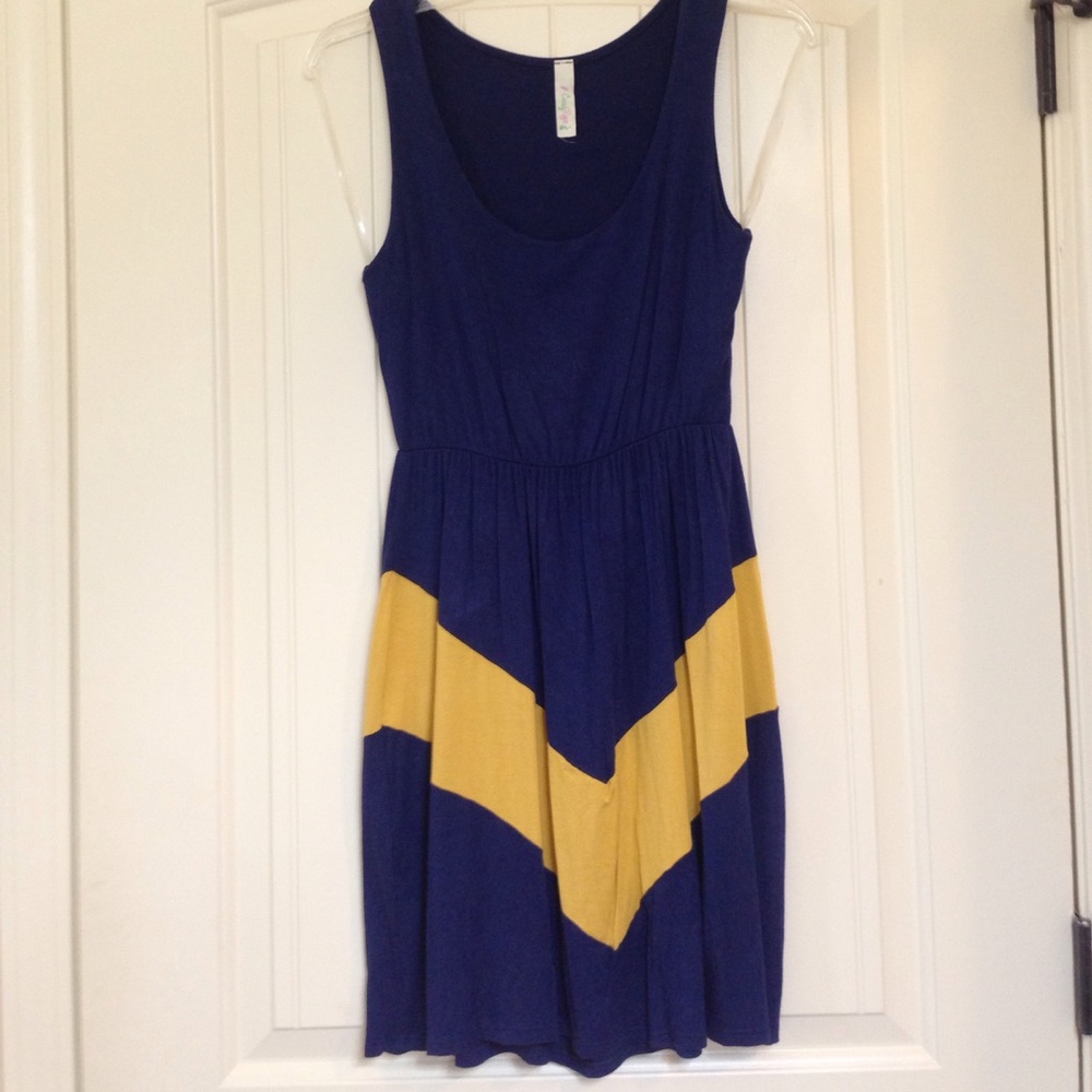 EUC Blue and Gold Dress