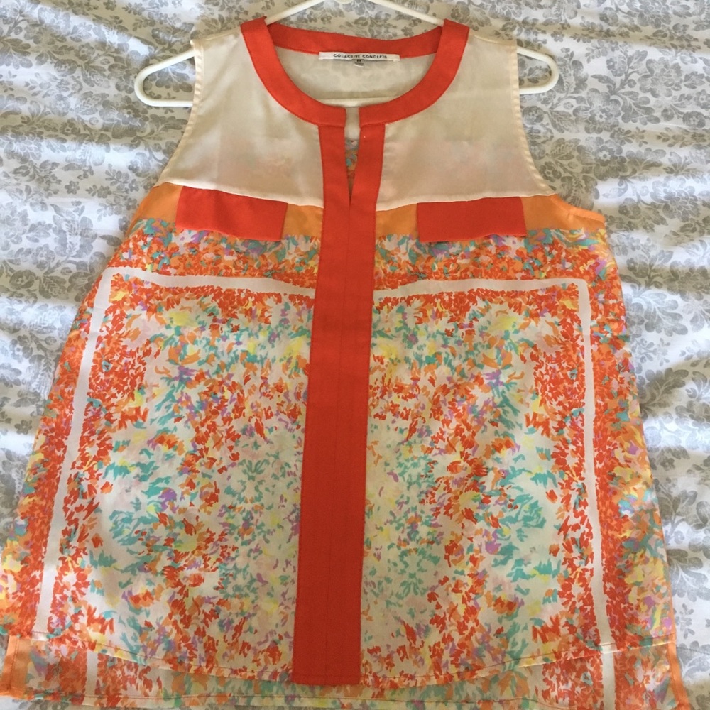 Colorful sleeveless top